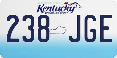 KY license plate 238JGE