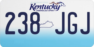 KY license plate 238JGJ