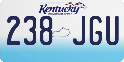 KY license plate 238JGU