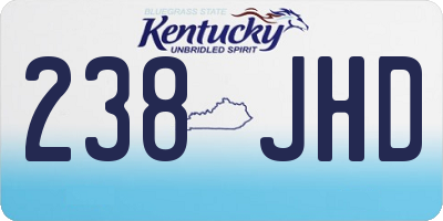 KY license plate 238JHD