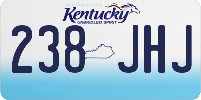 KY license plate 238JHJ