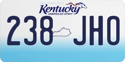KY license plate 238JHO
