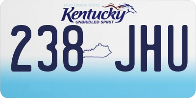 KY license plate 238JHU