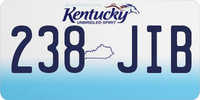 KY license plate 238JIB