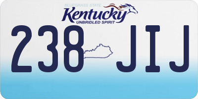 KY license plate 238JIJ
