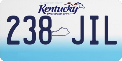 KY license plate 238JIL