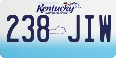 KY license plate 238JIW