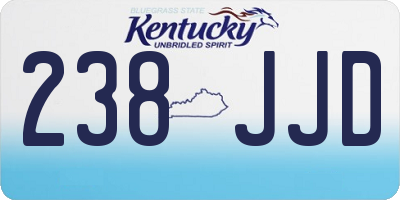 KY license plate 238JJD