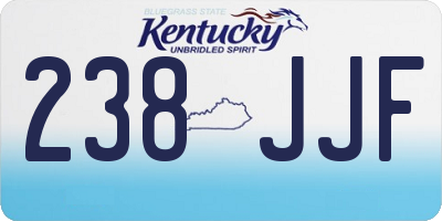 KY license plate 238JJF