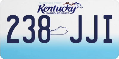 KY license plate 238JJI