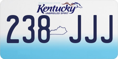 KY license plate 238JJJ