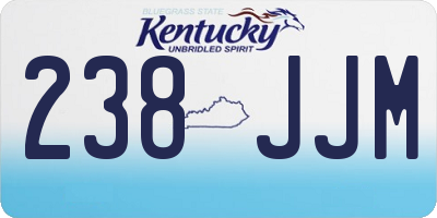 KY license plate 238JJM