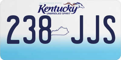 KY license plate 238JJS