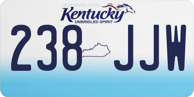 KY license plate 238JJW