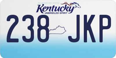 KY license plate 238JKP