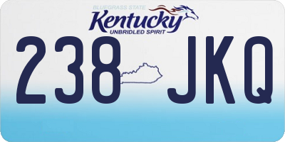 KY license plate 238JKQ