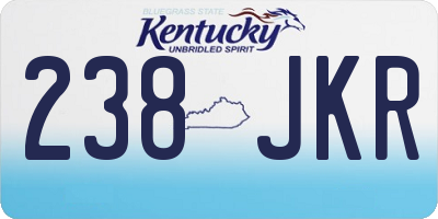 KY license plate 238JKR