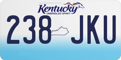 KY license plate 238JKU