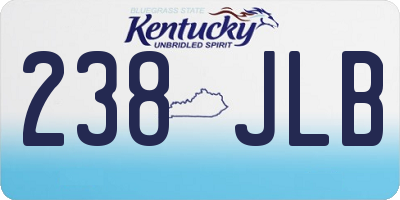 KY license plate 238JLB
