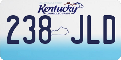 KY license plate 238JLD