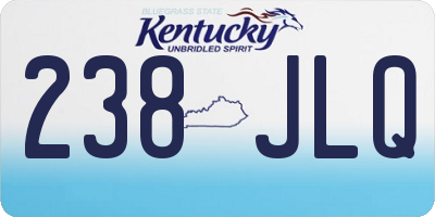 KY license plate 238JLQ