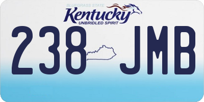 KY license plate 238JMB