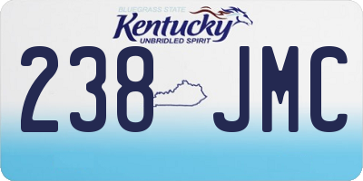 KY license plate 238JMC