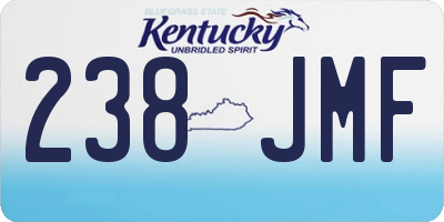 KY license plate 238JMF