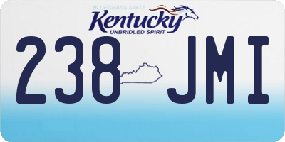 KY license plate 238JMI