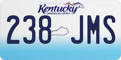 KY license plate 238JMS