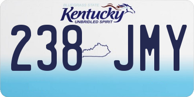 KY license plate 238JMY