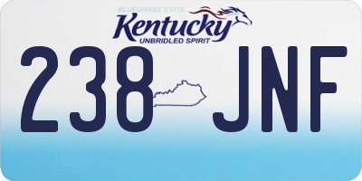 KY license plate 238JNF