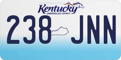 KY license plate 238JNN