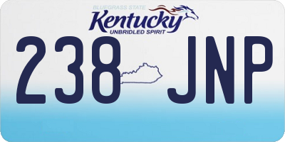 KY license plate 238JNP