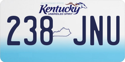KY license plate 238JNU