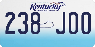 KY license plate 238JOO
