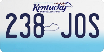 KY license plate 238JOS