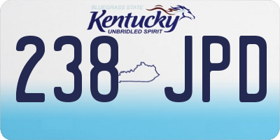 KY license plate 238JPD