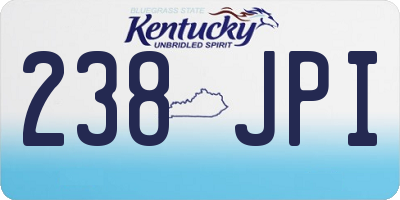 KY license plate 238JPI