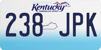 KY license plate 238JPK