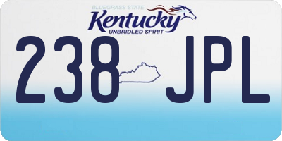 KY license plate 238JPL