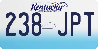 KY license plate 238JPT