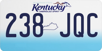 KY license plate 238JQC