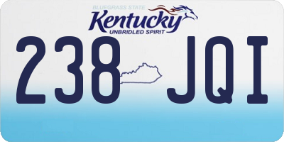 KY license plate 238JQI