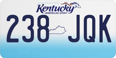 KY license plate 238JQK