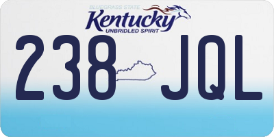 KY license plate 238JQL