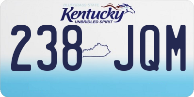 KY license plate 238JQM