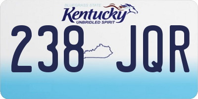 KY license plate 238JQR