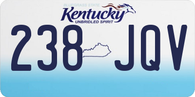 KY license plate 238JQV