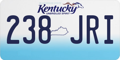 KY license plate 238JRI
